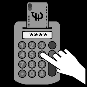 chip and pin reader: enter code